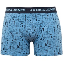 Jack & Jones Tekli Logo Desenli Boxer - Kyle 12248849 Silver Lake Blue