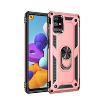 Samsung Galaxy M31s Kılıf Sofya Yüzüklü Silikon Kapak - Rose Diğer