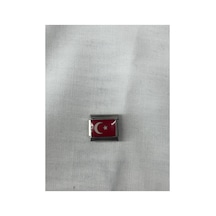 Türk Bayraklı Charm Çelik Takı Silver