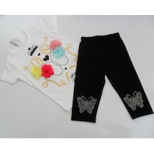 Beyzababykids Nnk Yeni Sezon Kız Bebek Ikili Çiçekli Kız Çocuk Kaprili Takım