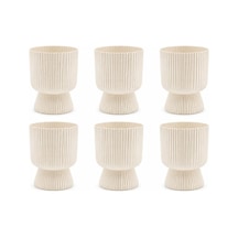 So-ltsa03 Lotus Ayaklı Plastik Vazo Çiçek Saksı 10,5 Lt No: 3 Kum Beji 6 Adet