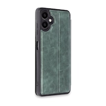 Samsung Galaxy  Uyumlu,  A06 Kılıf Flip Cover - Koyu Yeşil
