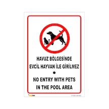 Havuz Bölgesine Evcil Hayvan 25x35 Cm Sticker Hdu 040ıng-03