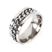 Gümüş 4 Renk Erkekler Moda Otoriter Titanyum Çelik Dönen Yüzükler Takı Zincir Yüzük 7 Gümüş Gümüş 4 Renk Erkekler Moda Otoriter Titanyum Çelik Dönen Yüzükler Takı Zincir Yüzük 7 Gümüş