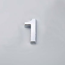 5cm 0-9 İşaret Numarası Plaka Haneli Etiket Kapı Adresi Otel Ev Modern Numarası, Seçenekler: Silver/1