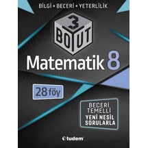 8. Sınıf Matematik 3 Boyut Beceri Temelli Soru Bankası Tudem Yayın