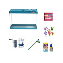 Kanki Pet 30 Cm Akvaryum Hazır Set 3018 Turkuaz