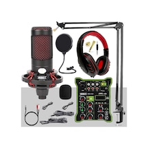 Midex Cxn-30 Functional Paket-3 Stüdyo Mikrofon Ses Kartlı Mikser Kulaklık Stand