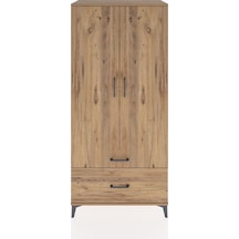 Hyperion Dolap 5 Raflı Tek Çekmeceli 2 Kapaklı 88x44x195 Çam-çam Atlas Çam