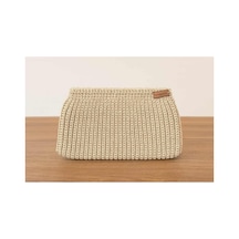 Ada Kostüm Tasarım Natura Krem Clutch Çanta Astarlı