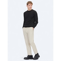 Kip Koyu Bej Düz Dokuma Jogging Fit Casual Pantolon Kip Koyu Bej Düz Dokuma Jogging Fit Casual Pantolon