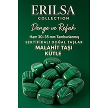 Sertifikalı Doğal Malahit Taşı Kütle 30-35 Mm Denge Ve Refah Kr