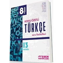 Esen 8. Sınıf Konu Özetli Türkçe Soru Fasikülleri