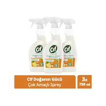 Cif Doğanın Gücü Yüzey Temizleyici Sprey Limon Karbonat 3 x 750 ML