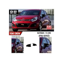 Ebal Otomotiv Kia Rio Batman Yarasa Ayna Kapağı Sinyalli Piano Black 2012 - 2016