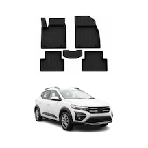 Dacia Sandero 3 2020-2026 Uyumlu 4d Havuzlu Paspas Kauçuk Siyah 5 Parça