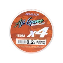 Ryujı Ajı Game 4x, 0.05mm 150m, Orange İp Misina 0,05 Mm