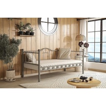 Reyo Kamelya Sedir Metal Karyola Gri 90x190