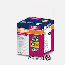 10 Adet Osram 4.5W 50W Gu10 Duy 3000K Sarı Led Çanak Spot Ampul