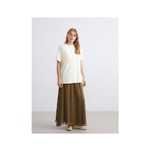 Lc Waikiki Alıta Cıty Farkıyla Lcw Modest Haki Düz Uzun Kadın Etek Haki - 931504791 Haki