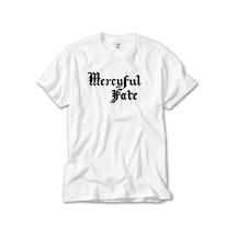 Mercyful Fate Logo Text Beyaz Tişört Beyaz