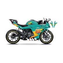 Cfmoto 250sr Mcqueen Turkuaz Sticker Parçalı Motosiklet Kaplama Etiket Modeli