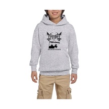 Zepplin Giyim Mayhem Deathcrush Gri Çocuk Kapşonlu Sweatshirt Gri