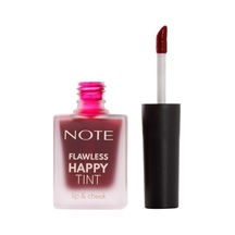 Cosmetics Flawless Happy Tint Lip &amp Cheek 02 Wild Cherry Dudak Ve Yanak Renklendirici Likit Allık, Mor