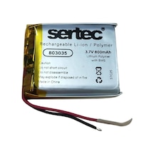 Sertec 803035 3.7v 800 Mah Li-polymer Pil Devreli/1.5a Evimdeyokyok