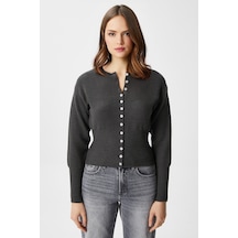 Ritnice Kadın Aria Premium Viscose Yumuşak Antrasit Triko Hırka Antrasit