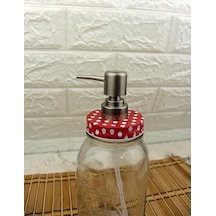 Büyük Boy Cam Sıvı Sabunluk 800ml 12 Izgara