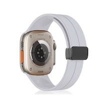 Apple Uyumlu  Watch 7 8 45 MM Kordon Magnetli Ayarlanır Silikon Kordon