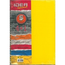 Çınar 4+1 17 x 24 Ayraçlı Defter PP Kapak Sarı