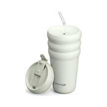 Stevig 3 Bubble Two-cap Straw Tumbler Çelik Termos 600 Mililitre Lightest Sky St-247 Çok Renkli