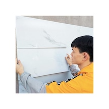 Ayrex Düz Kırık Beyaz Yapışkanlı Pvc Duvar Kaplama Mutfak Banyo Sticker 30 60cm 6 Adet 1,08mt2 Genel