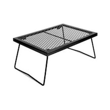 Bloomnest Pratik Masası Katlanır Kamp Izgarası Yürüyüş Seyahat Seti, Hava Doğa Demir Çözümü Barbekü Balıkçılık Açık & - Hr Siyah Siyah