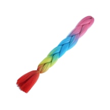Afrika Örgülük Ombreli Sentetik 100 Gr. / Pembe / Açık Mavi / Sarı / Kırmızı - Mydr-462967 Çok Renkli