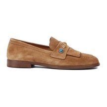 Kadın Taba Püsküllü Süet Deri Loafer