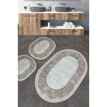 Arturo Banyo Halısı Djt 3 Lü Set Banyo Halısı Paspas Yıkanabilir Kaymaz Çok Renkli