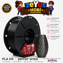 Generic Pla Hs Hyper Speed Filament Şeffaf Siyah 1.75 Mm 1000 Gr