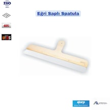 Eğri Saplı Spatula 20 Cm Paslanmaz Çelik Macun Sıva Derz Düzeltme Temizlik Ispatulası