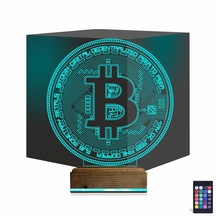 Negelsin 3D Lamba Kumandalı 16 Renk Crypto Bitcoin Btc
