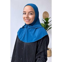 Kahijab Çıtçıtlı Bone - İndigo - Standart İndigo