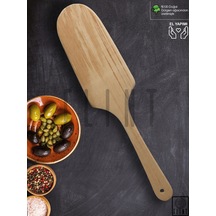 Gürgen Ağacı El Yapımı Tahta Ahşap Servis Spatula Çevirgeç 37 Cm