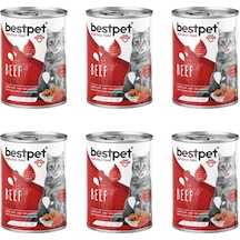 Bestpet Biftekli Parça Etli Yetişkin Kedi Konservesi 400 Gr 6'lı Paket