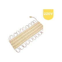 220 Volt 2 Watt 3 Lensli Günışığı 2835 Smd Led Modül Ip65 5 Adet Modül