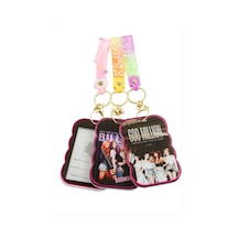 Dikdörtgen Kartlık Silikon Anahtarlık Altın