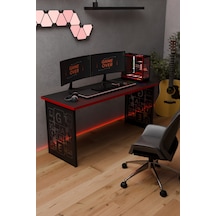 Reflekta Lazer Desenli Oyuncu Masası - Bilgisayar Masası - Gamer Masası - Gaming Masa 60x140 Cm Siyah Reflekta Lazer Desenli Oyuncu Masası - Bilgisayar Masası - Gamer Masası - Gaming Masa 60x140 Cm Siyah