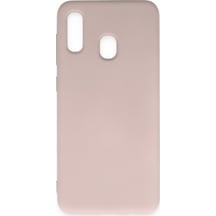 Samsung Uyumlu Galaxy A30 İçi Kadife Kaplı Esnek Silikon Kapak Ryc/ Nano Lansman Pudra