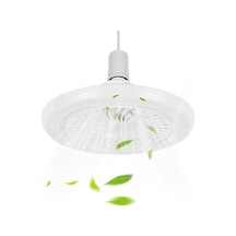 Kumandalı 3 Mod Işıklı Ve Fanlı Zaman Ayarlı Ledli Lambalı Tavan Vantilatörü E27 Duy, Duya Takılabilen, Ayarlanabilir Fan Hızları, Zamanlayıcılı, Ortam Serinletici